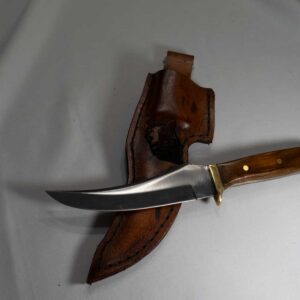 Stainless Steel 5.5” ~ Walnut Handle ~ Sheath with Bear head